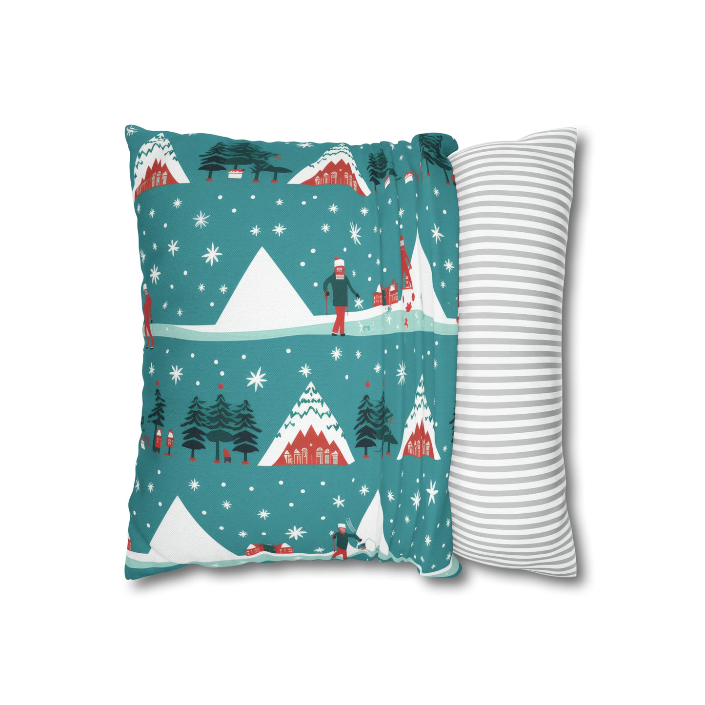 Winter Wonderland Pillowcase Holiday Cabin Snowy Mountain Pillow Décor, Holiday Gift    - HolidayShoppingFinds