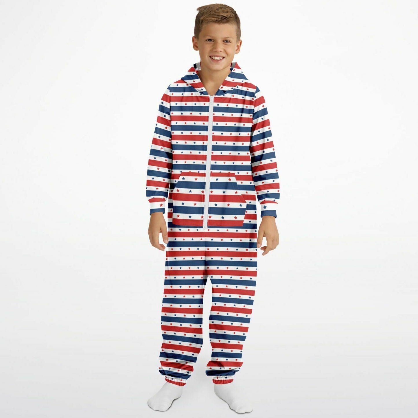 Star-spangled Teens Onesie, Kids Patriotic Union Suit Athletic Jumpsuit Red White & Blue    - HolidayShoppingFinds