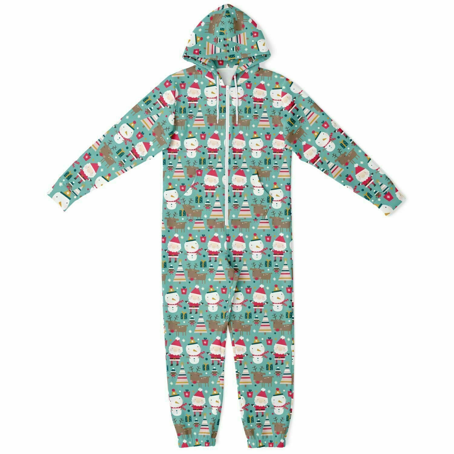 Merry Trio Green Adult Jumpsuit Gender-Neutral Athletic Onesie PJs    - HolidayShoppingFinds