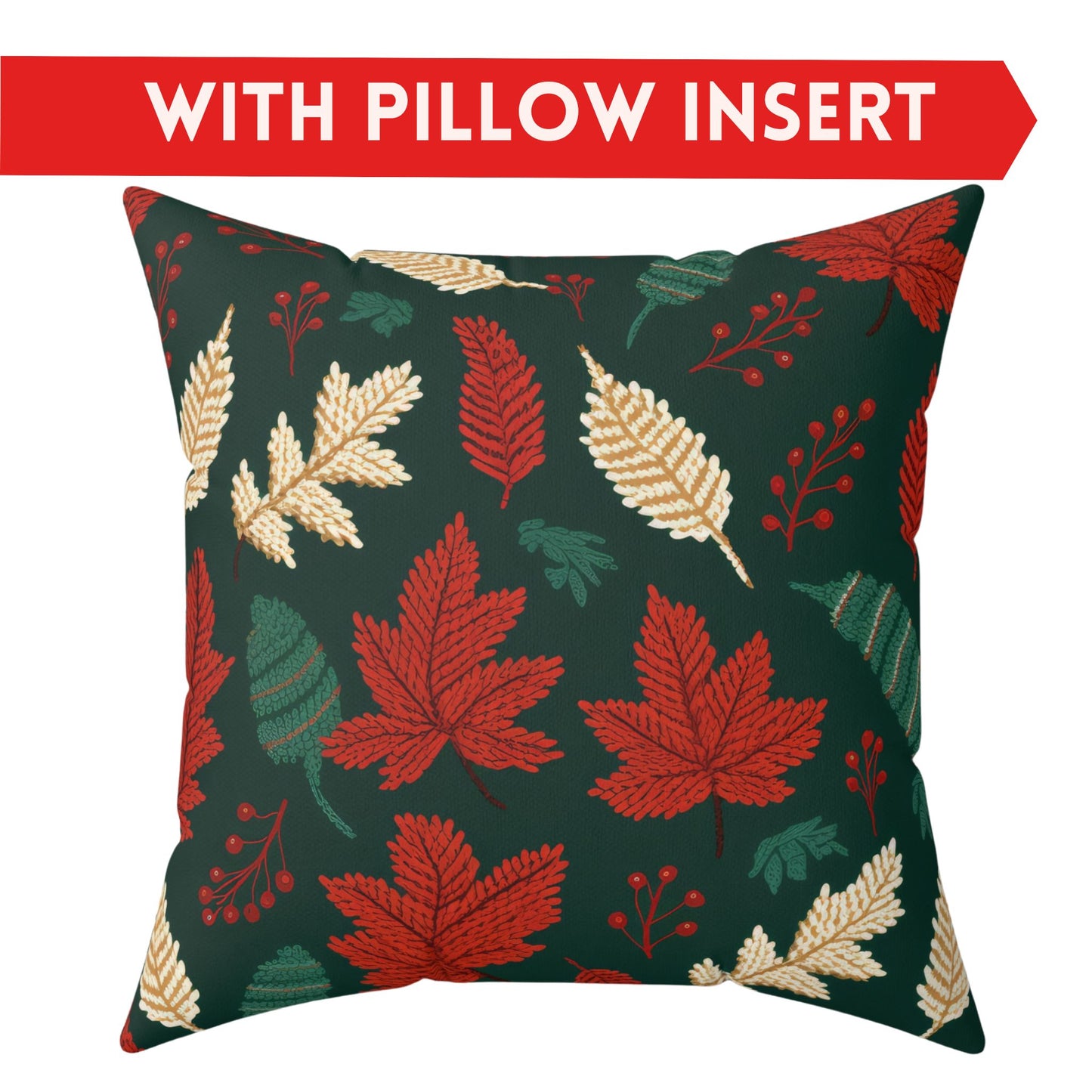 Fall Foliage Pillow, Autumn Accent Pillow Seasonal Pillow (Insert Incl.)    - HolidayShoppingFinds