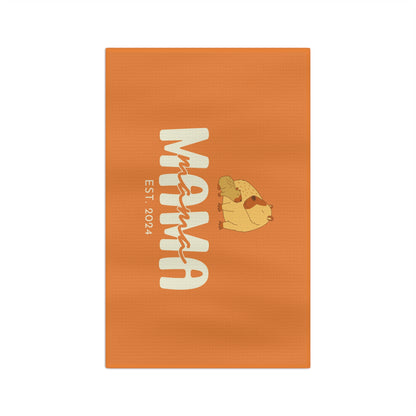 Personalized Mama Capybara KitchenTowel Orange, Gift For Mom    - HolidayShoppingFinds