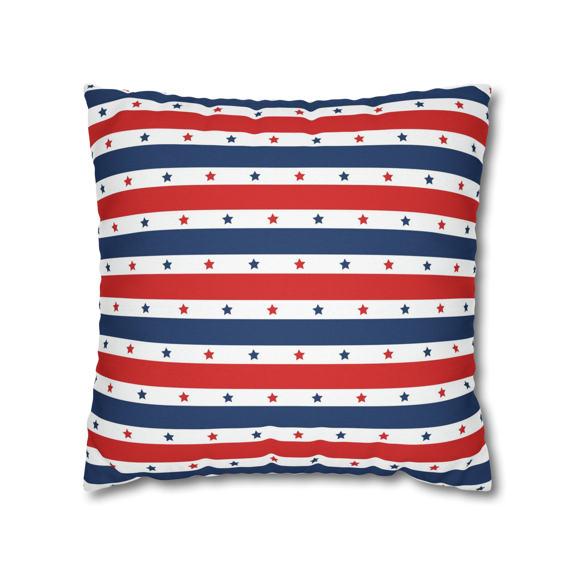 Patriotic Pillowcase, Stars &  Stripes American Flag Accent Pillow Cover, Veterans 4th of July Memorial Day Home Decor    - HolidayShoppingFinds