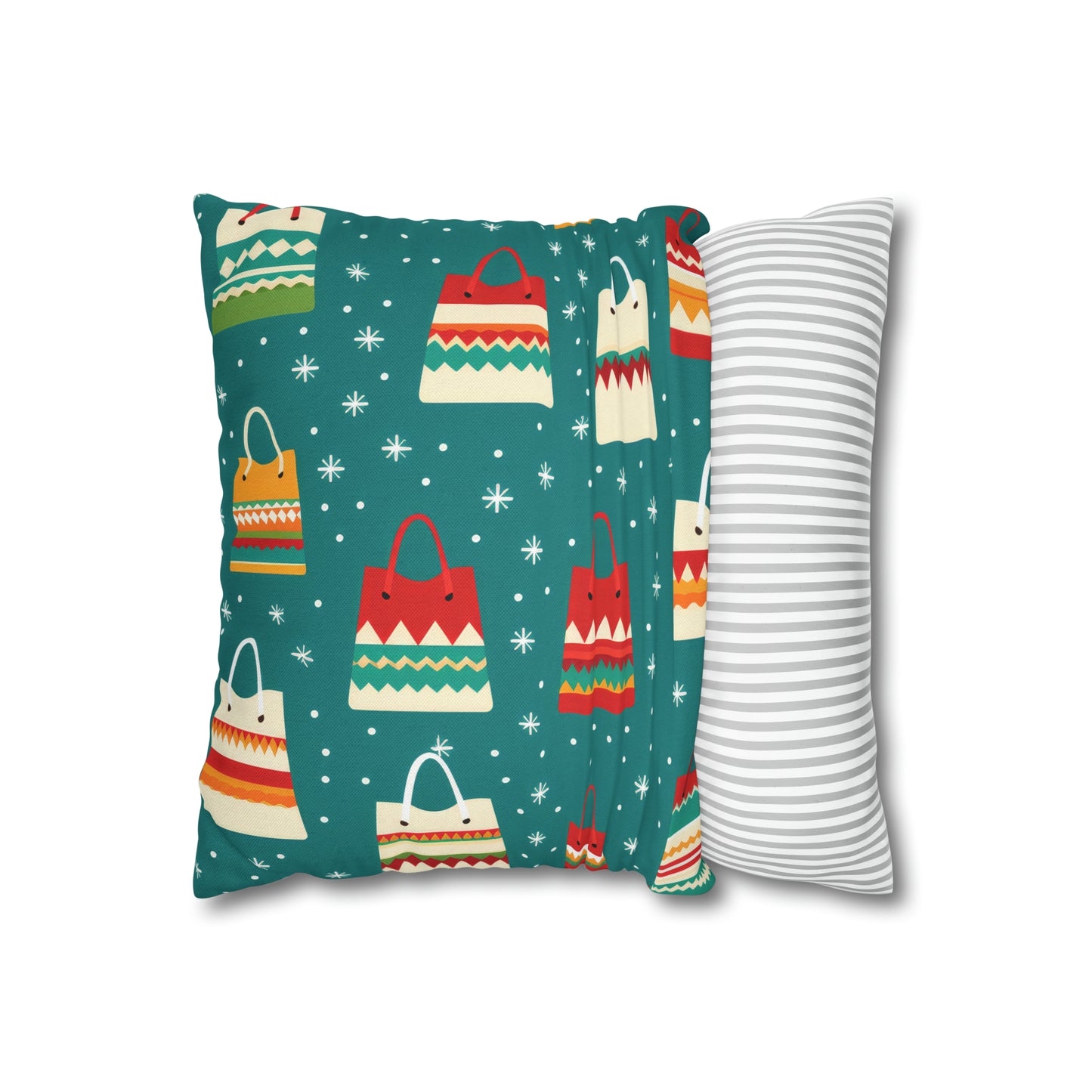 Holiday Shopaholic Gift Pillowcase, Add to Cart Pillow Case, Holiday Shopping Pillow Cover, Holiday Gift    - HolidayShoppingFinds