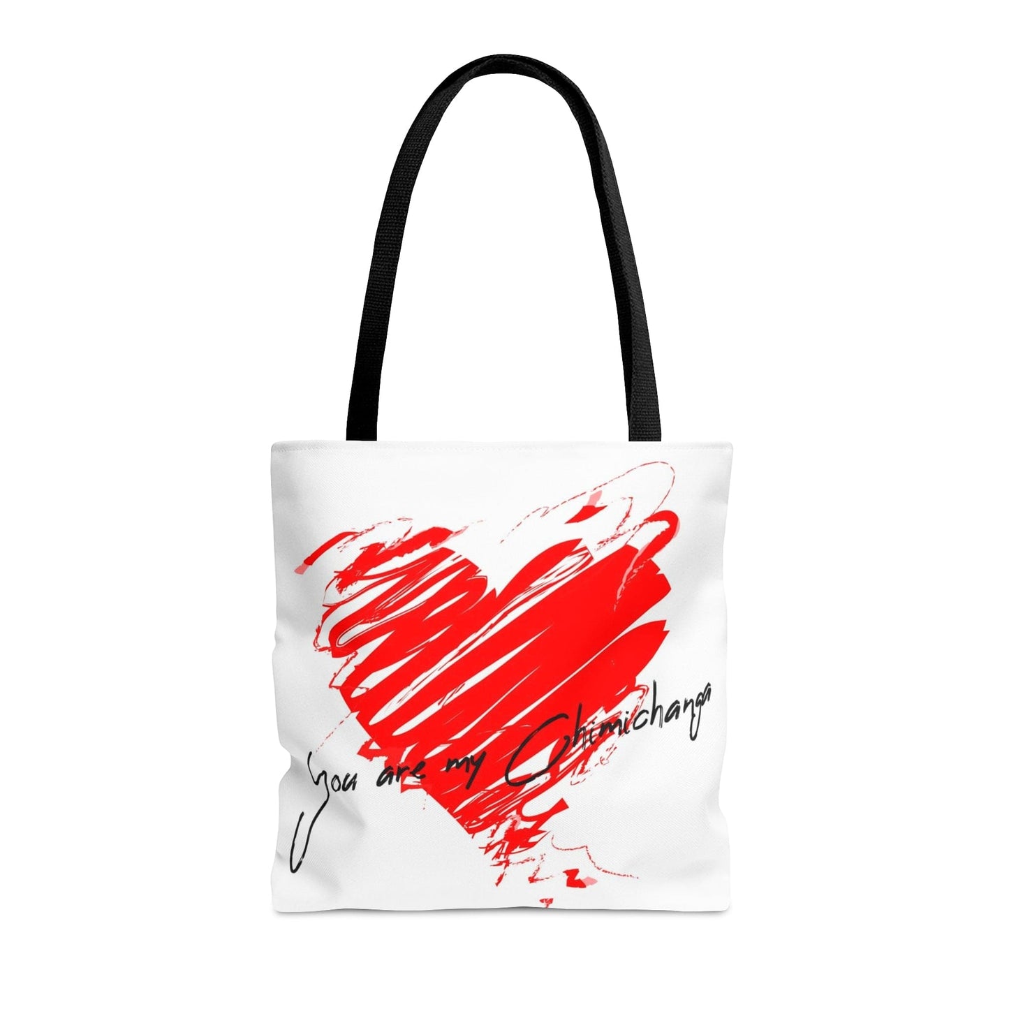 Red Heart Love Tote Bag You are my Chimichanga Eres mi Corazoncito White Tote Bag LatinX Medium   - HolidayShoppingFinds