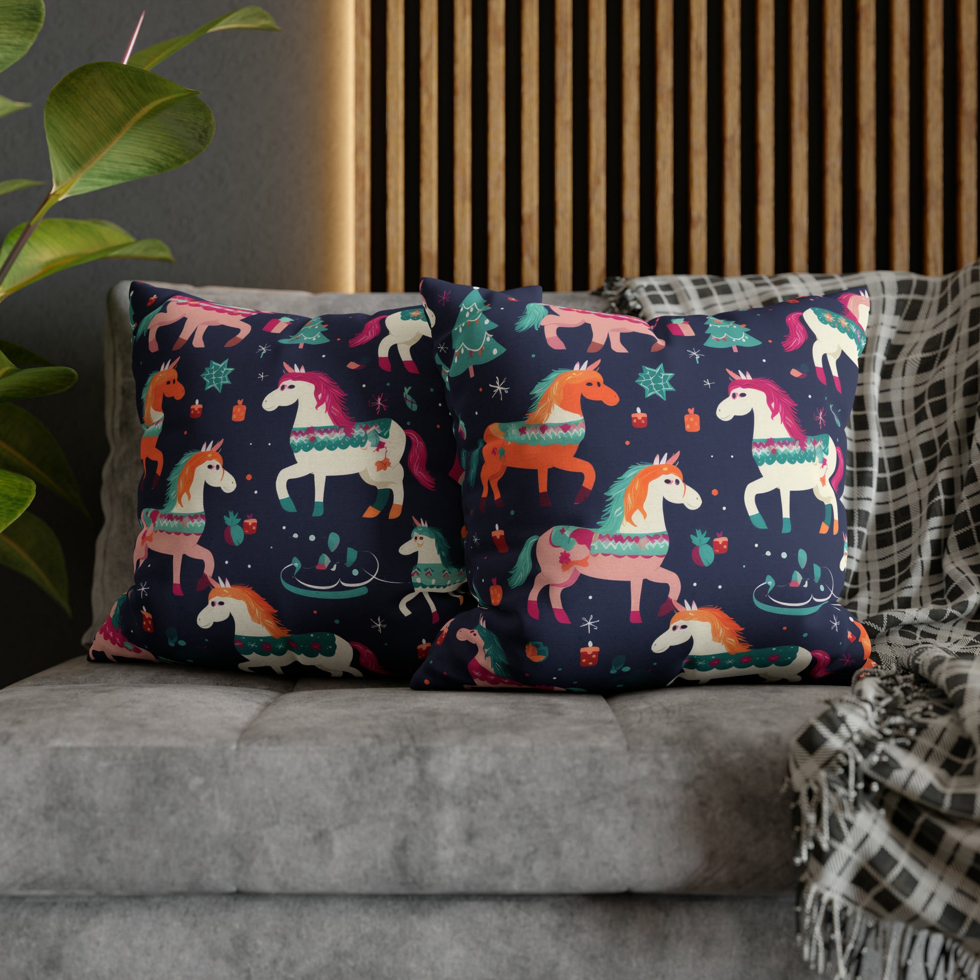 Magical Unicorn Pillowcase, Blue Accent Pillow Case Cover Cushion    - HolidayShoppingFinds