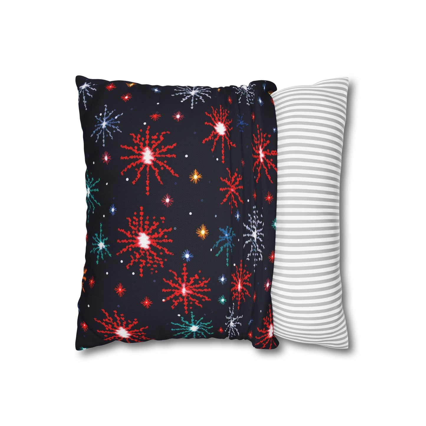 Fireworks Pillowcover, Festive Fireworks Decor Pillow, New Year Fourth of July Celebration Themed Pillow Cover    - HolidayShoppingFinds