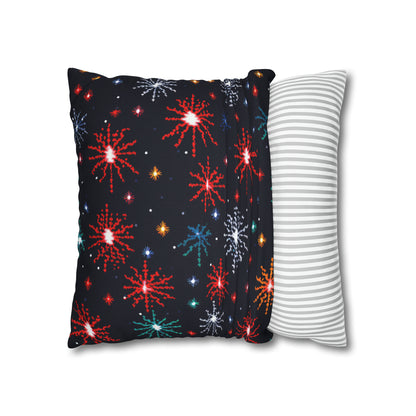 Fireworks Pillowcover, Festive Fireworks Decor Pillow, New Year Fourth of July Celebration Themed Pillow Cover    - HolidayShoppingFinds