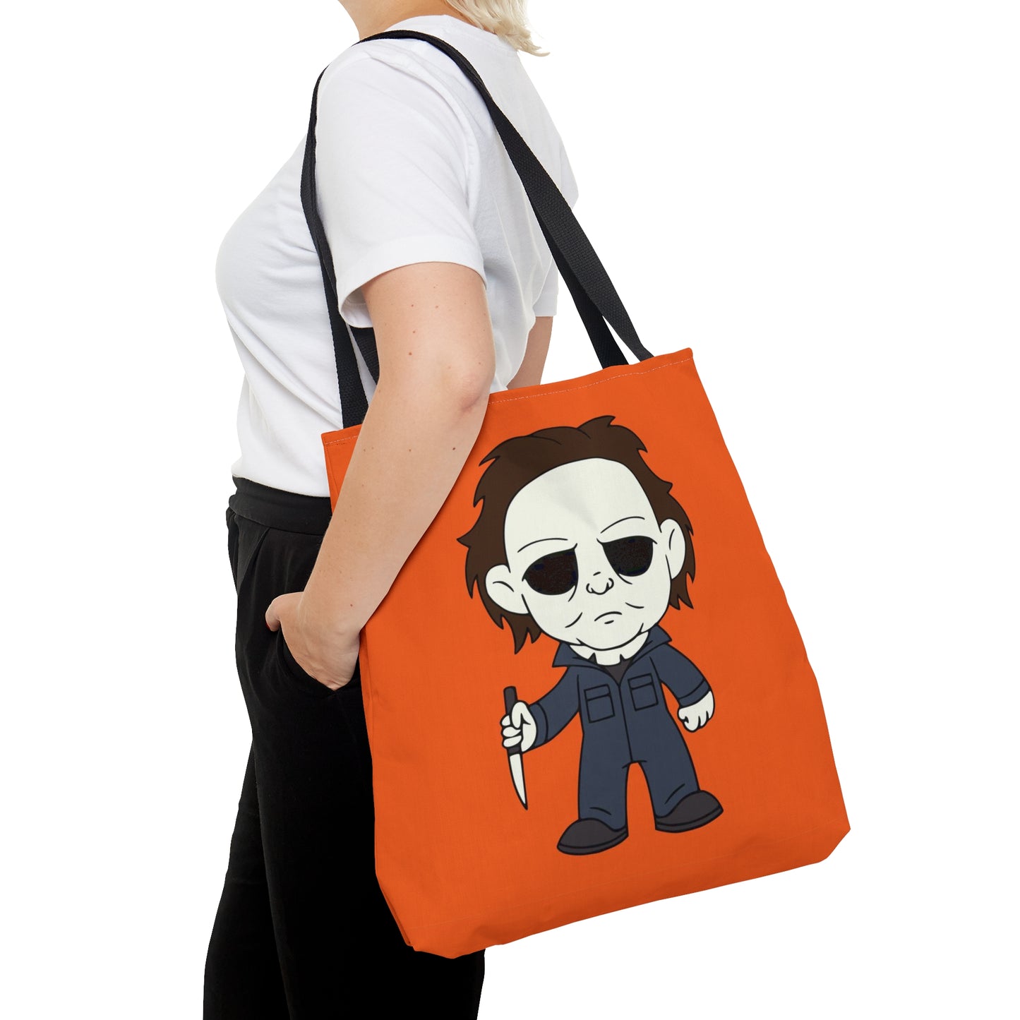 Michael Myers Tote Bag, Halloween Horror Movie Orange Bag, You Can't Kill the Boogieman, Horror Movie Fan Gift Large   - HolidayShoppingFinds