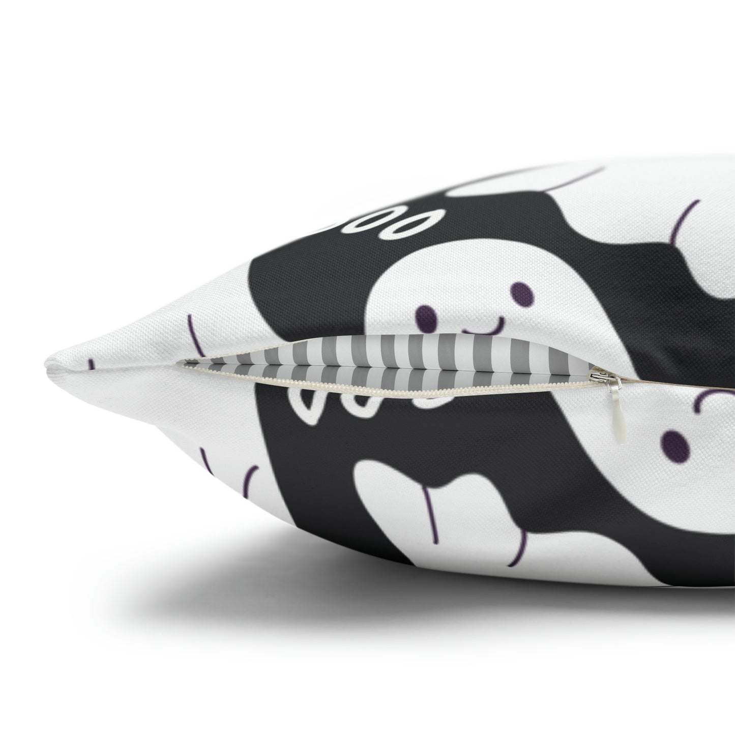 BOO Ghost Decorative Pillowcase Halloween Ghost Spooky Sofa Pillow B&W    - HolidayShoppingFinds