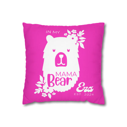 Personalized In My Mama Bear Era Pillowcase Pink, Gift For Mom    - HolidayShoppingFinds