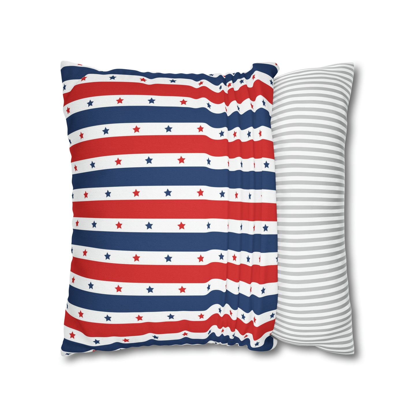 Patriotic Pillowcase, Stars &  Stripes American Flag Accent Pillow Cover, Veterans 4th of July Memorial Day Home Decor    - HolidayShoppingFinds