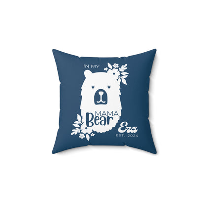 Personalized In My Mama Bear Era Pillow with Insert Blue, Gift For Mom 14" × 14"   - HolidayShoppingFinds