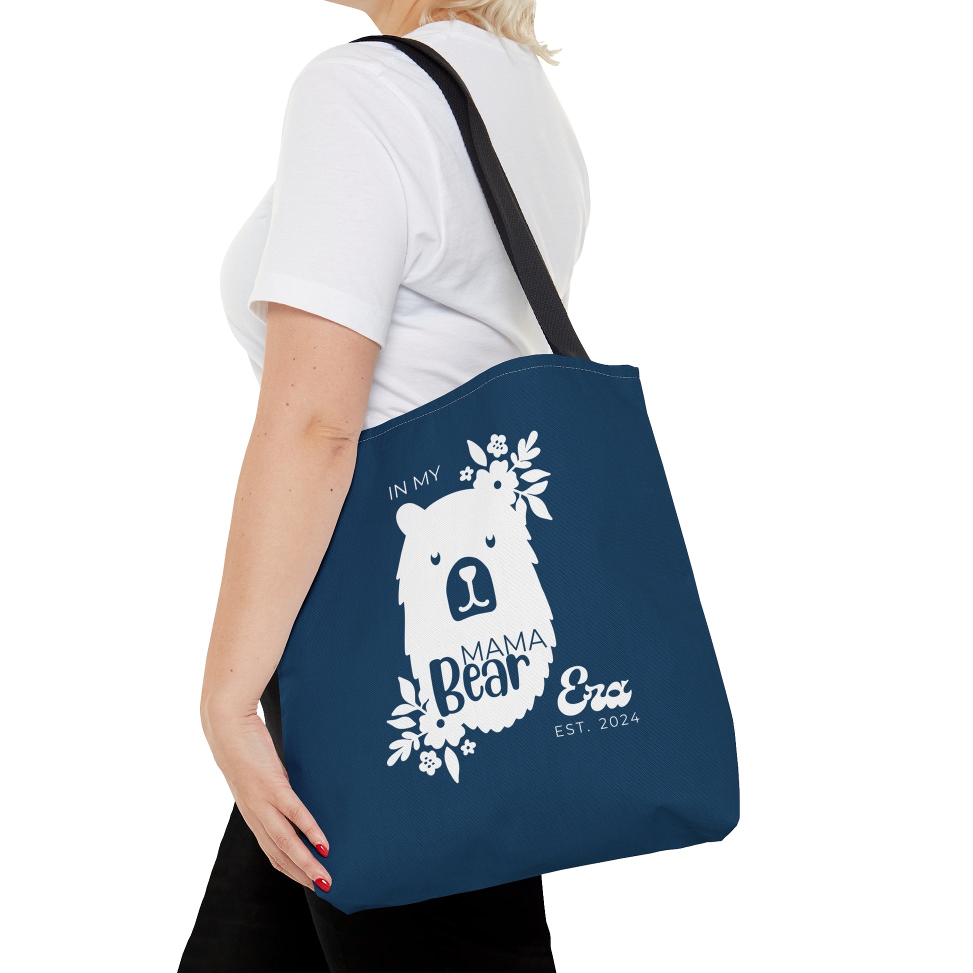 Personalized In My Mama Bear Era Tote Bag Blue, Gift For Mom    - HolidayShoppingFinds