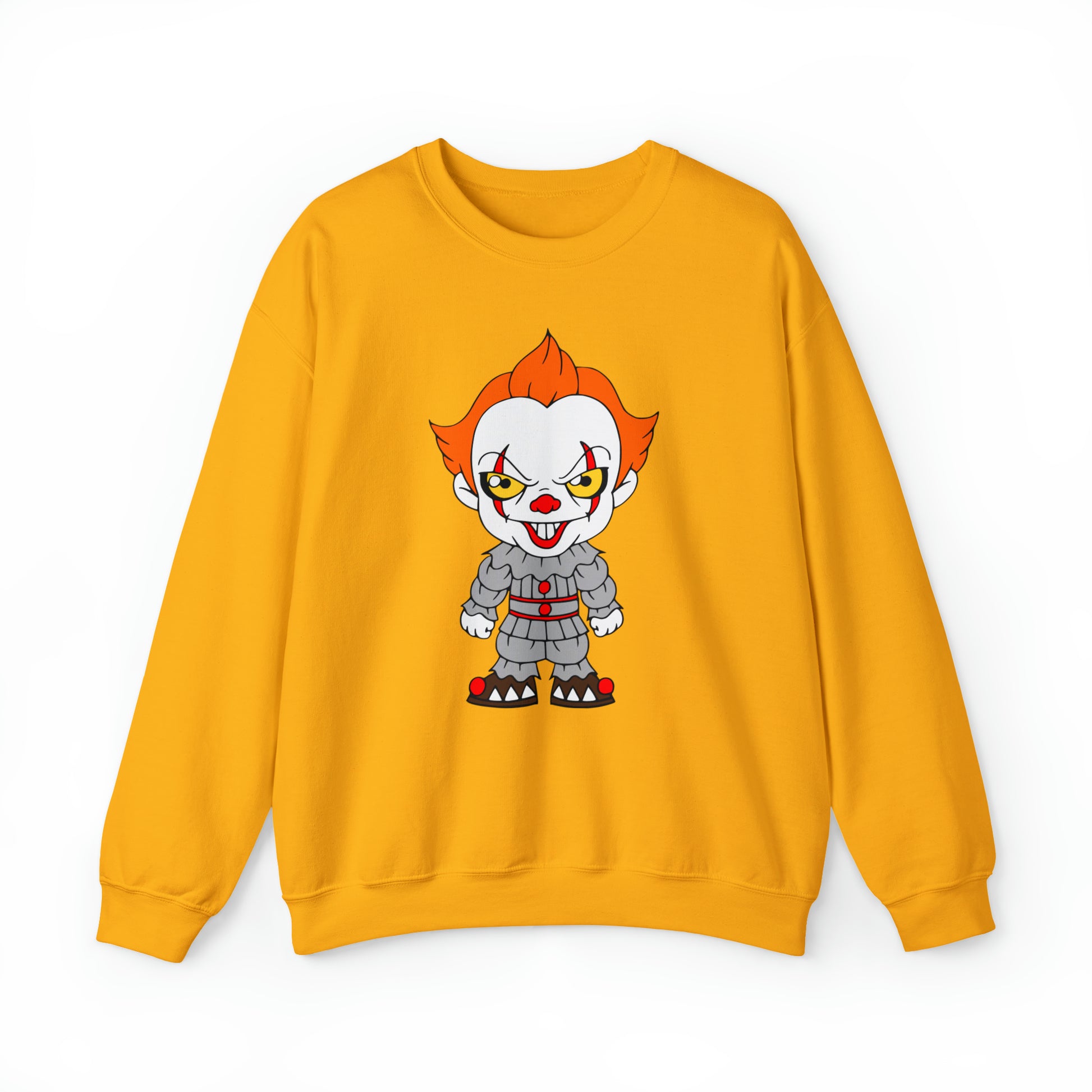 IT Pennywise Sweatshirt, Halloween Sweatshirt Pennywise Costume Outfit S Gold  - HolidayShoppingFinds