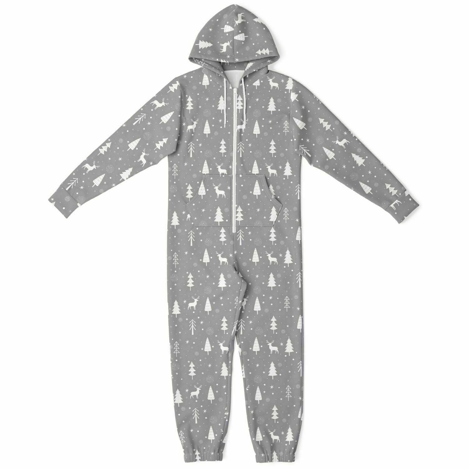 Gray Winter's Tale Jumpsuit Adult Onesie Gender-Neutral Athletic PJs XS-S   - HolidayShoppingFinds