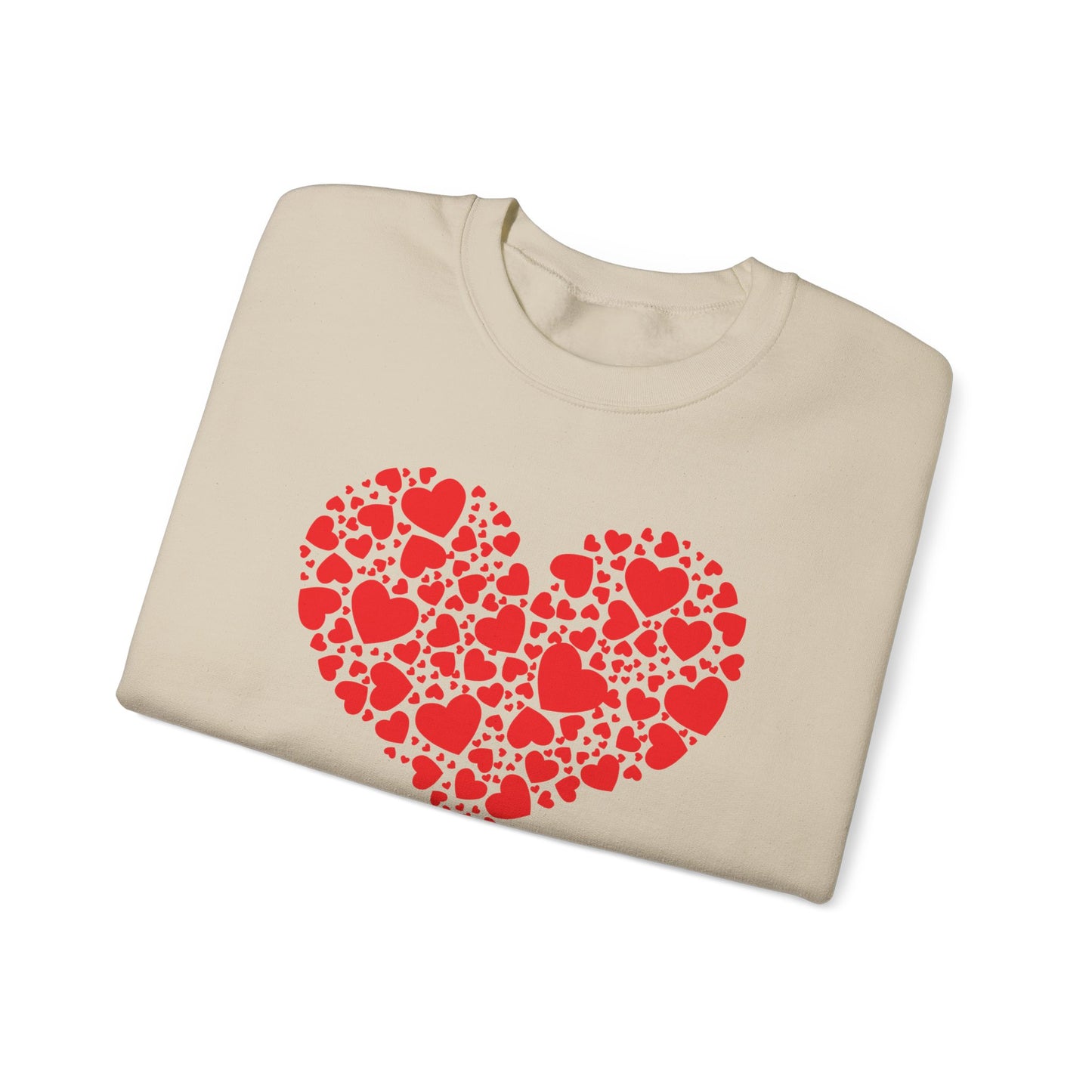 Double Heart Valentines Day Sweatshirt, Heart Sweatshirt Womens Mens    - HolidayShoppingFinds