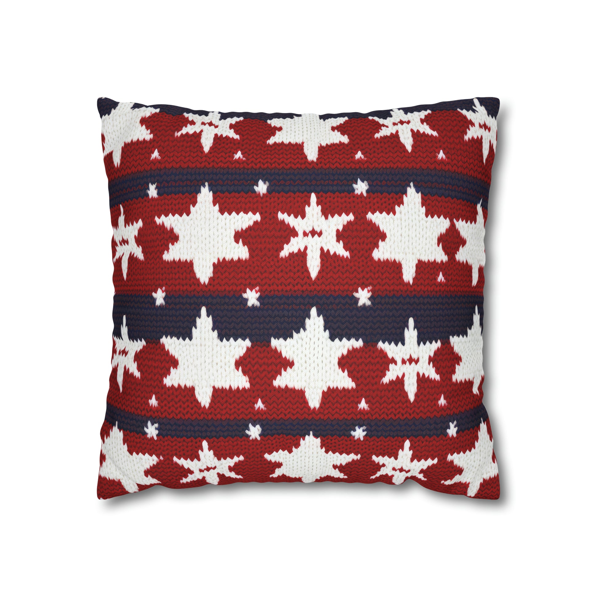 Patriotic Pillowcase American Flag Accent Square Pillow USA Red White & Blue Veterans 4th of July Memorial Day Home Decor    - HolidayShoppingFinds