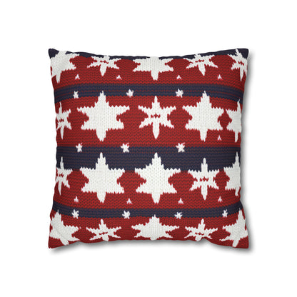 Patriotic Pillowcase American Flag Accent Square Pillow USA Red White & Blue Veterans 4th of July Memorial Day Home Decor    - HolidayShoppingFinds