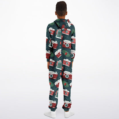 Vintage Camera Holiday Teens Onesie: Boys & Girls Union Suit Athletic Green Jumpsuit    - HolidayShoppingFinds