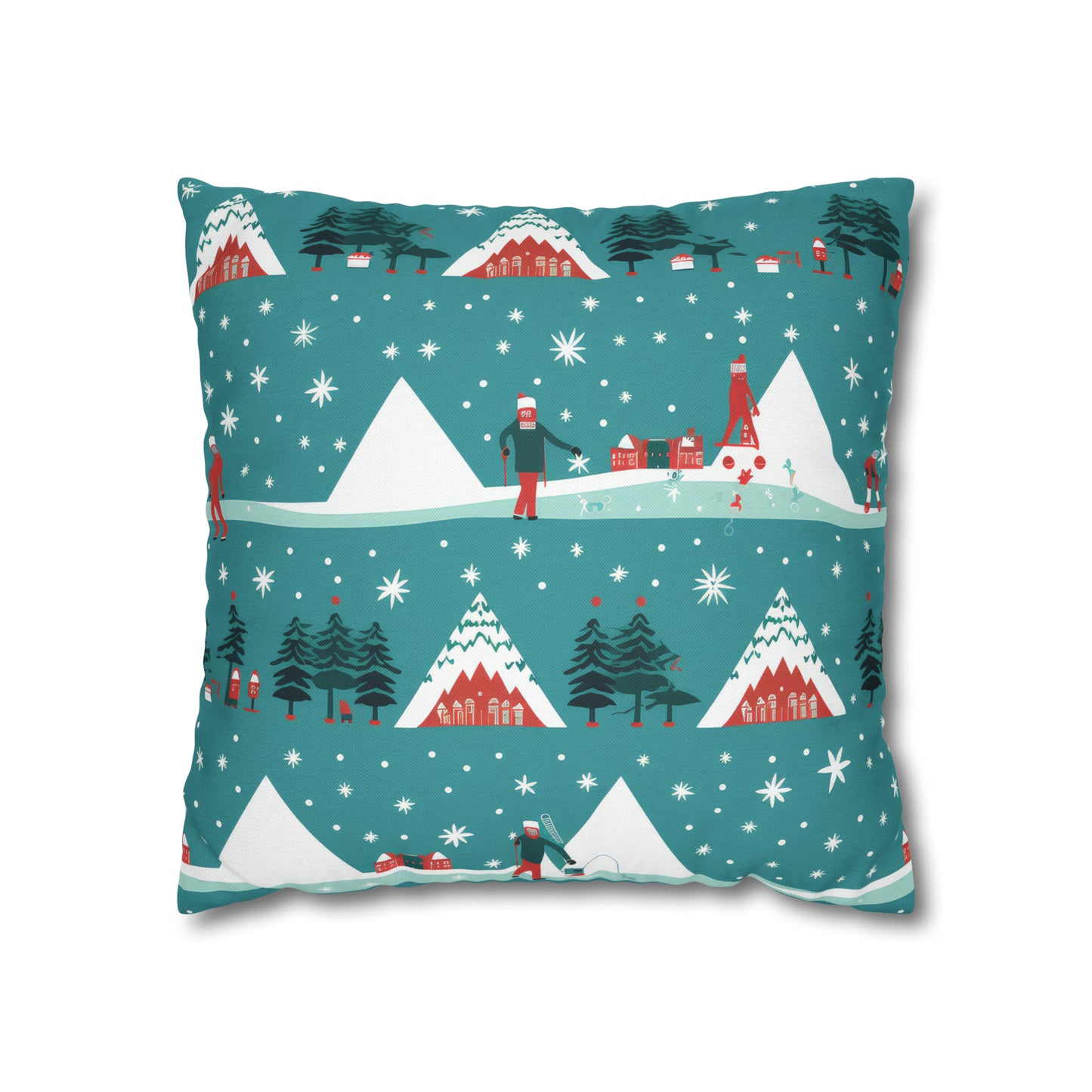 Winter Wonderland Pillowcase Holiday Cabin Snowy Mountain Pillow Décor, Holiday Gift    - HolidayShoppingFinds