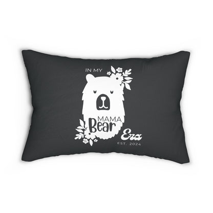 Personalized In My Mama Bear Era Lumbar Pillow Gray, Gift for Mom    - HolidayShoppingFinds