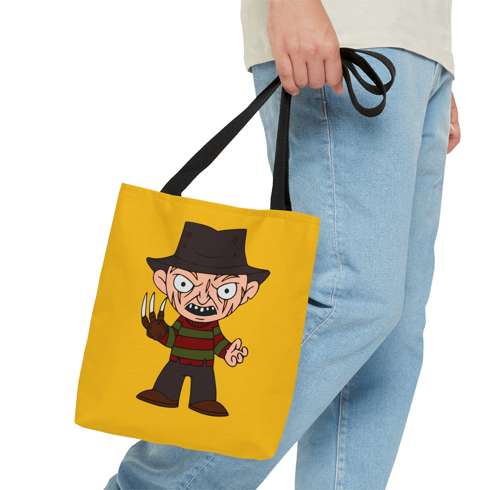 Nightmare on Elm Street Freddy Tote Bag, Halloween Handbag Yellow, Horror Movie Fan Gift, Trick or Treat Bag    - HolidayShoppingFinds