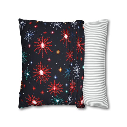 Fireworks Pillowcover, Festive Fireworks Decor Pillow, New Year Fourth of July Celebration Themed Pillow Cover    - HolidayShoppingFinds