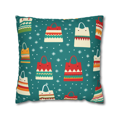 Holiday Shopaholic Gift Pillowcase, Add to Cart Pillow Case, Holiday Shopping Pillow Cover, Holiday Gift    - HolidayShoppingFinds