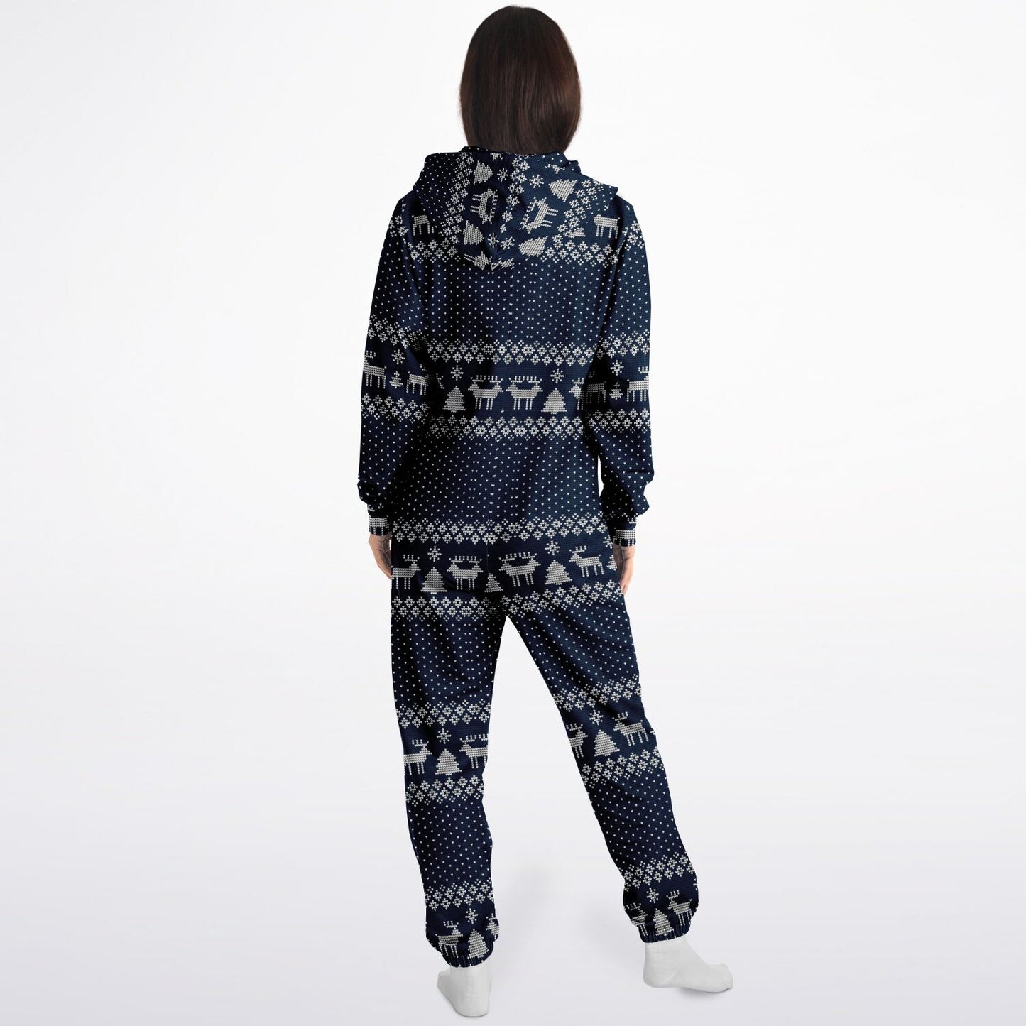 Blue Winter Magic Christmas Jumpsuit Adult Onesie Gender-Neutral Athletic    - HolidayShoppingFinds