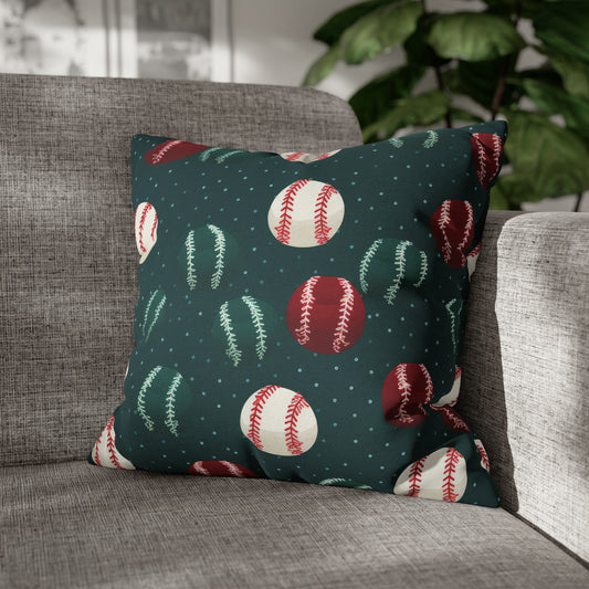 Baseball Green Pillowcase Cushion Cover Accent Pillow Case Cover 18" × 18"   - HolidayShoppingFinds