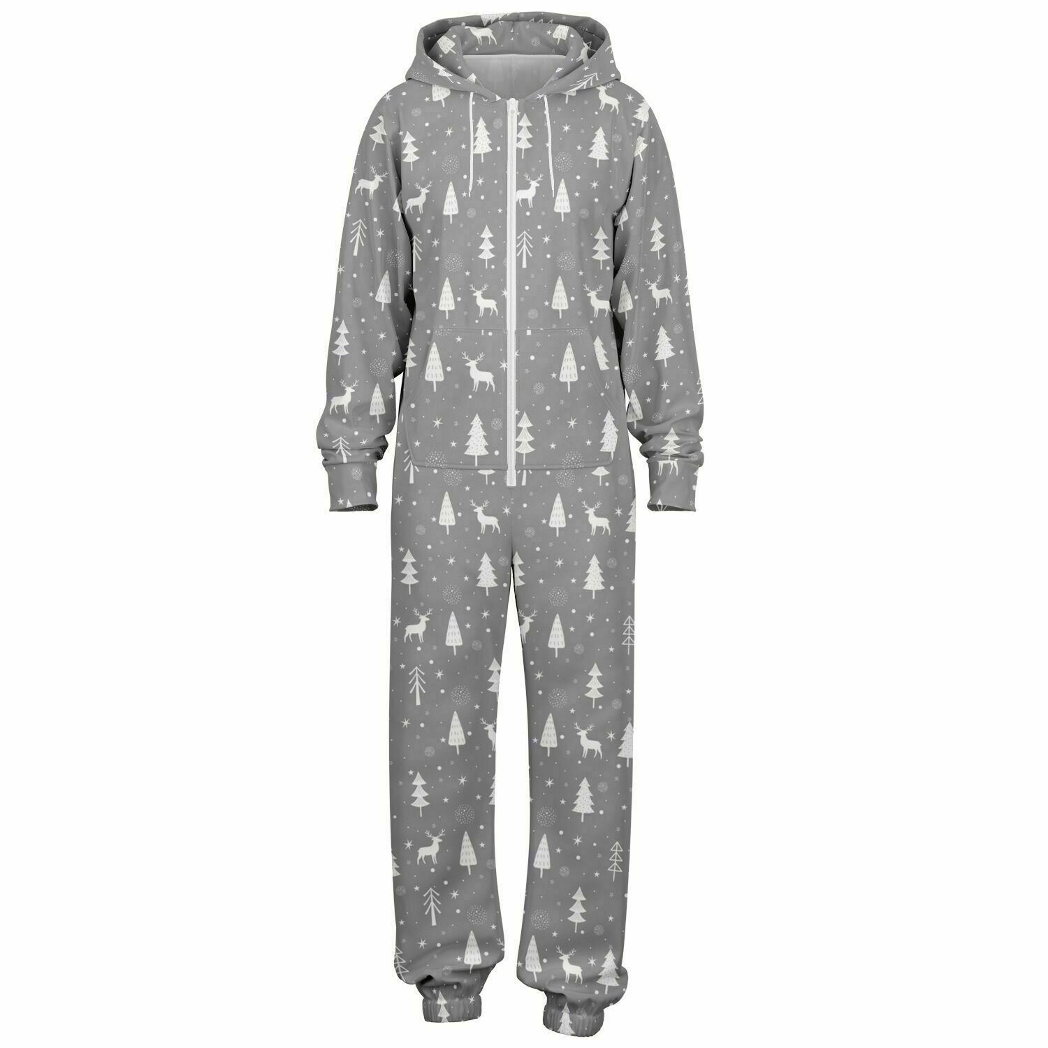 Gray Winter's Tale Jumpsuit Adult Onesie Gender-Neutral Athletic PJs    - HolidayShoppingFinds