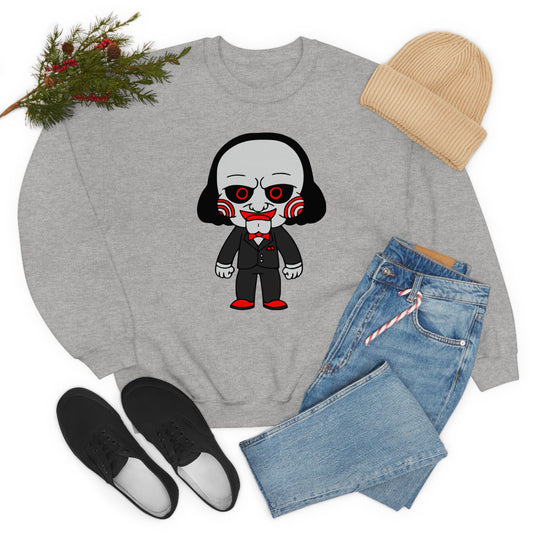 Saw Jigsaw's "Trick ot Treat, But Choose Wisely" Halloween Unisex Sweatshirt S-5XL S Sport Grey  - HolidayShoppingFinds