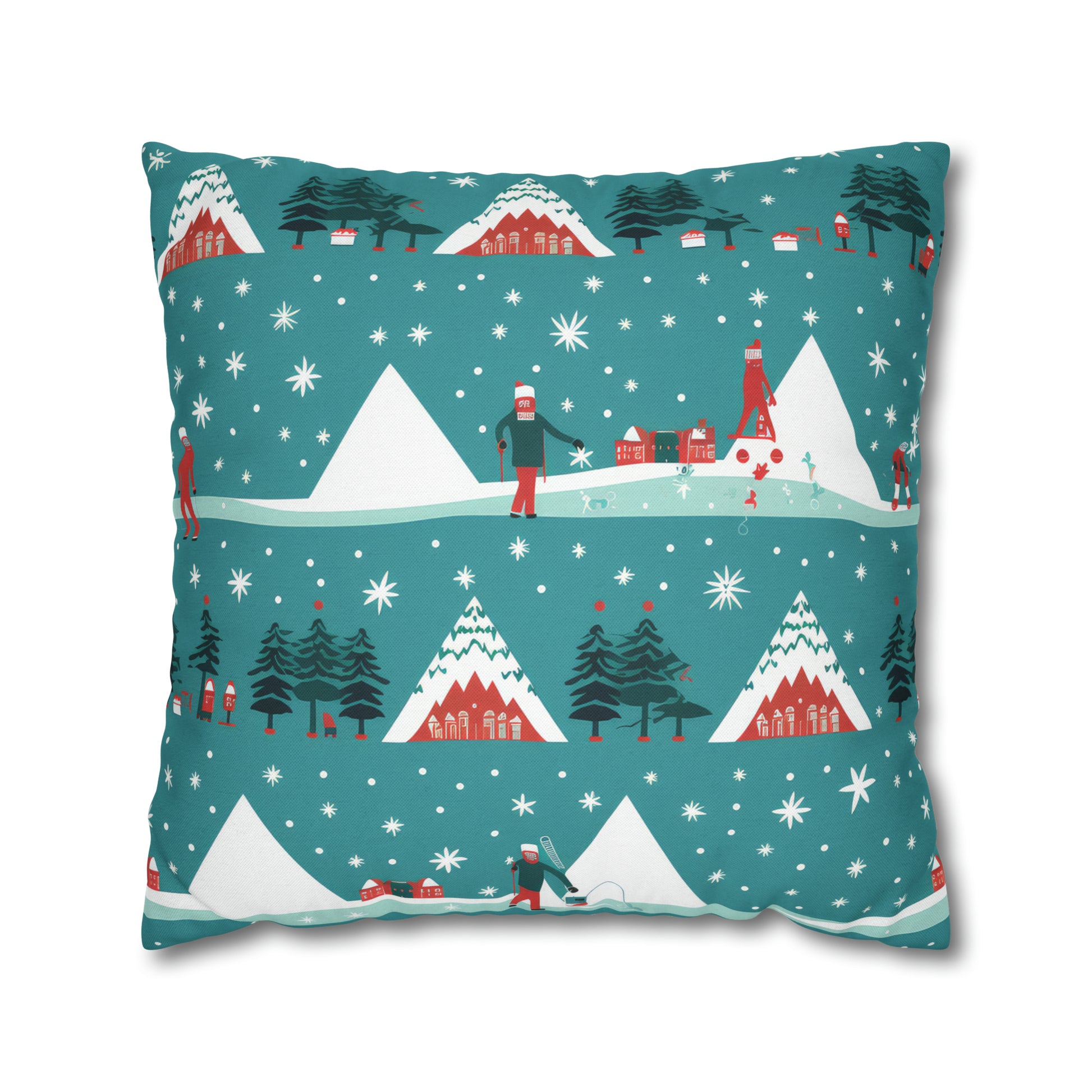 Winter Wonderland Pillowcase Holiday Cabin Snowy Mountain Pillow Décor, Holiday Gift    - HolidayShoppingFinds