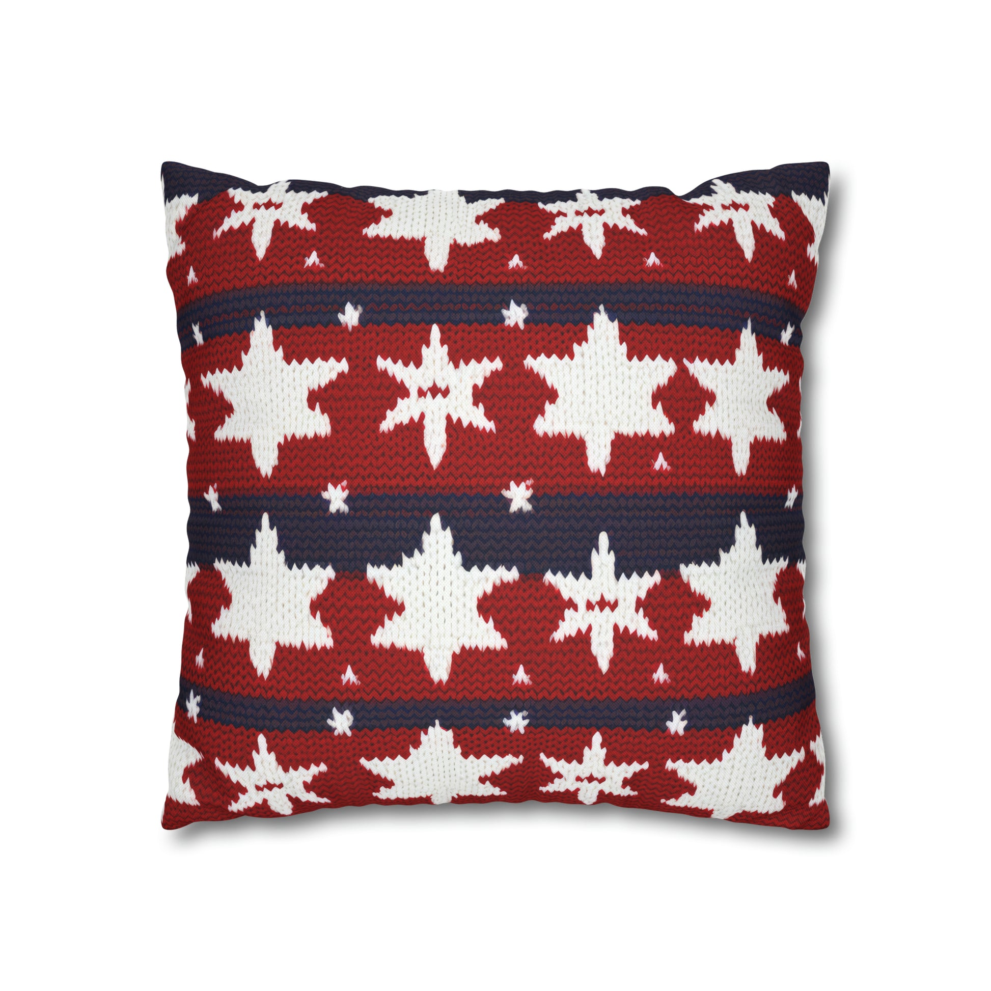 Patriotic Pillowcase American Flag Accent Square Pillow USA Red White & Blue Veterans 4th of July Memorial Day Home Decor    - HolidayShoppingFinds