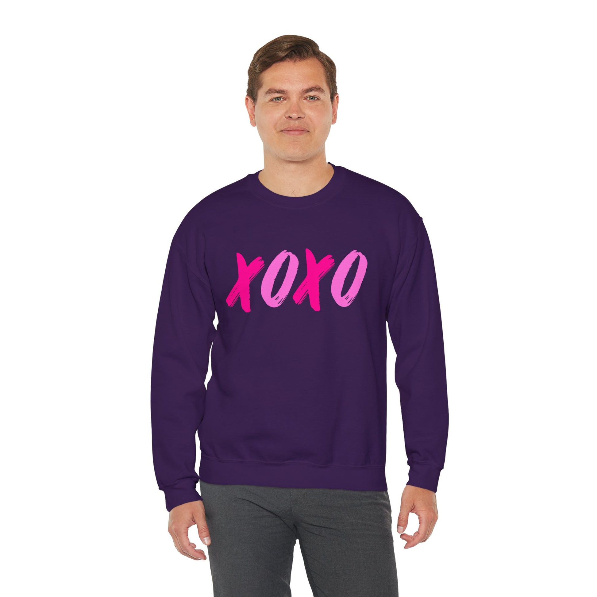 XOXO Valentine's Sweatshirt, Hug & Kisses Valentines Day Sweatershirt    - HolidayShoppingFinds