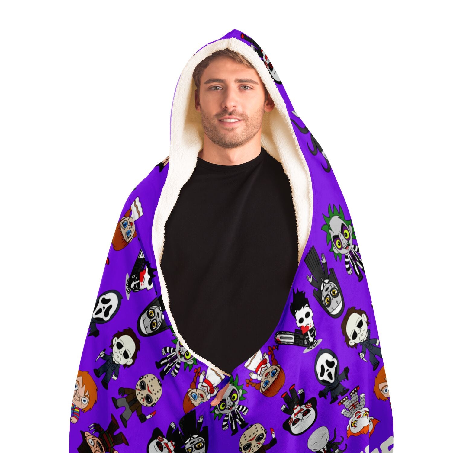 Halloween Killers Hooded Blanket "Sweet Dreams Not Guaranteed!"- Purple    - HolidayShoppingFinds