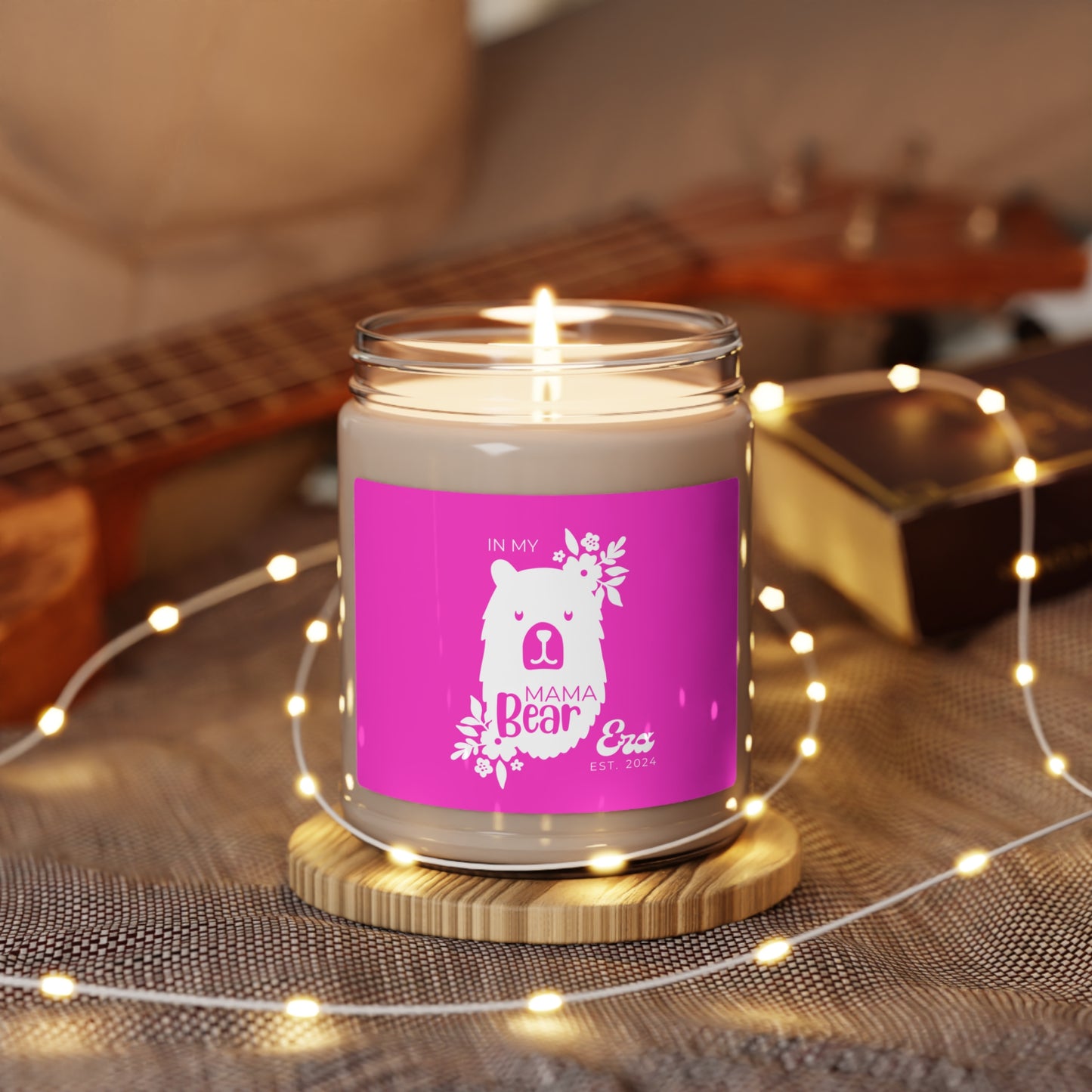 In My Mama Bear Era Candle, Personalized Gift for Mother, Pink 100% Vegan Soy Wax Scented Candle Eco-Friendly Long-Lasting Candle    - HolidayShoppingFinds