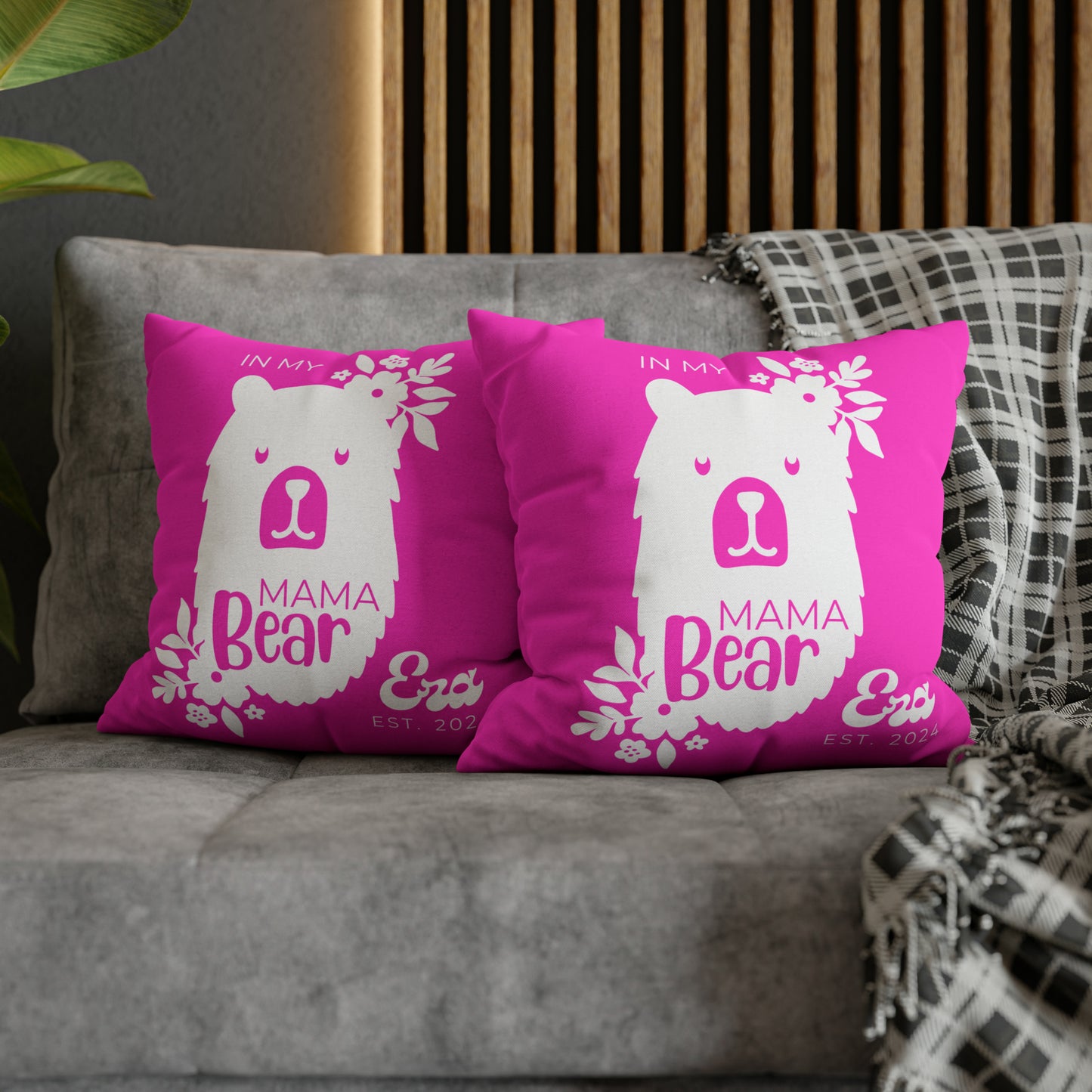 Personalized In My Mama Bear Era Pillowcase Pink, Gift For Mom    - HolidayShoppingFinds