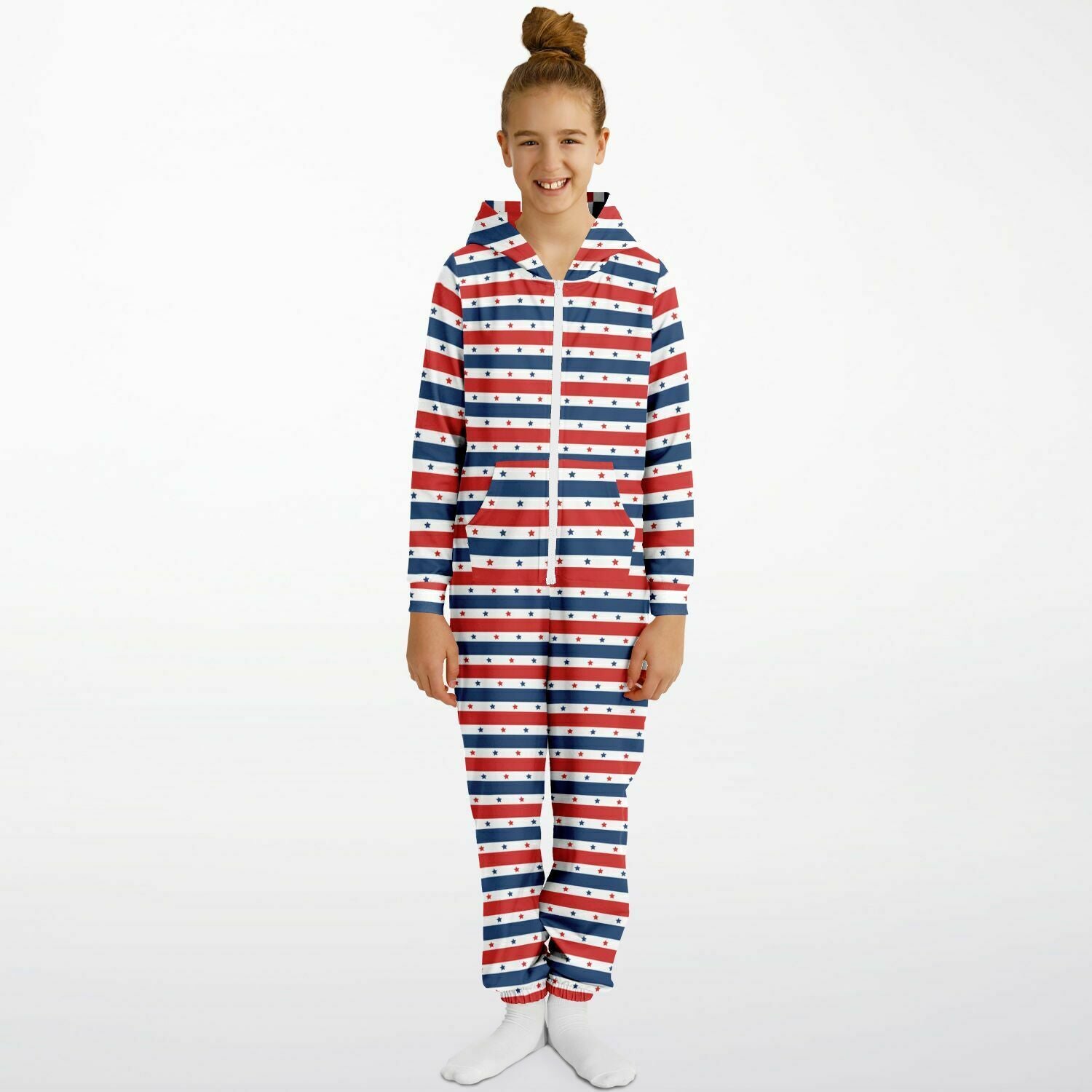 Star-spangled Teens Onesie, Kids Patriotic Union Suit Athletic Jumpsuit Red White & Blue    - HolidayShoppingFinds