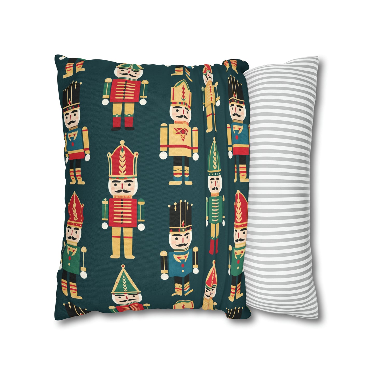 Christmas Nutcrackers Pillowcase, Holiday Accent Green Pillow Case, Nutcracker Pillow Cover, Holiday Gift    - HolidayShoppingFinds