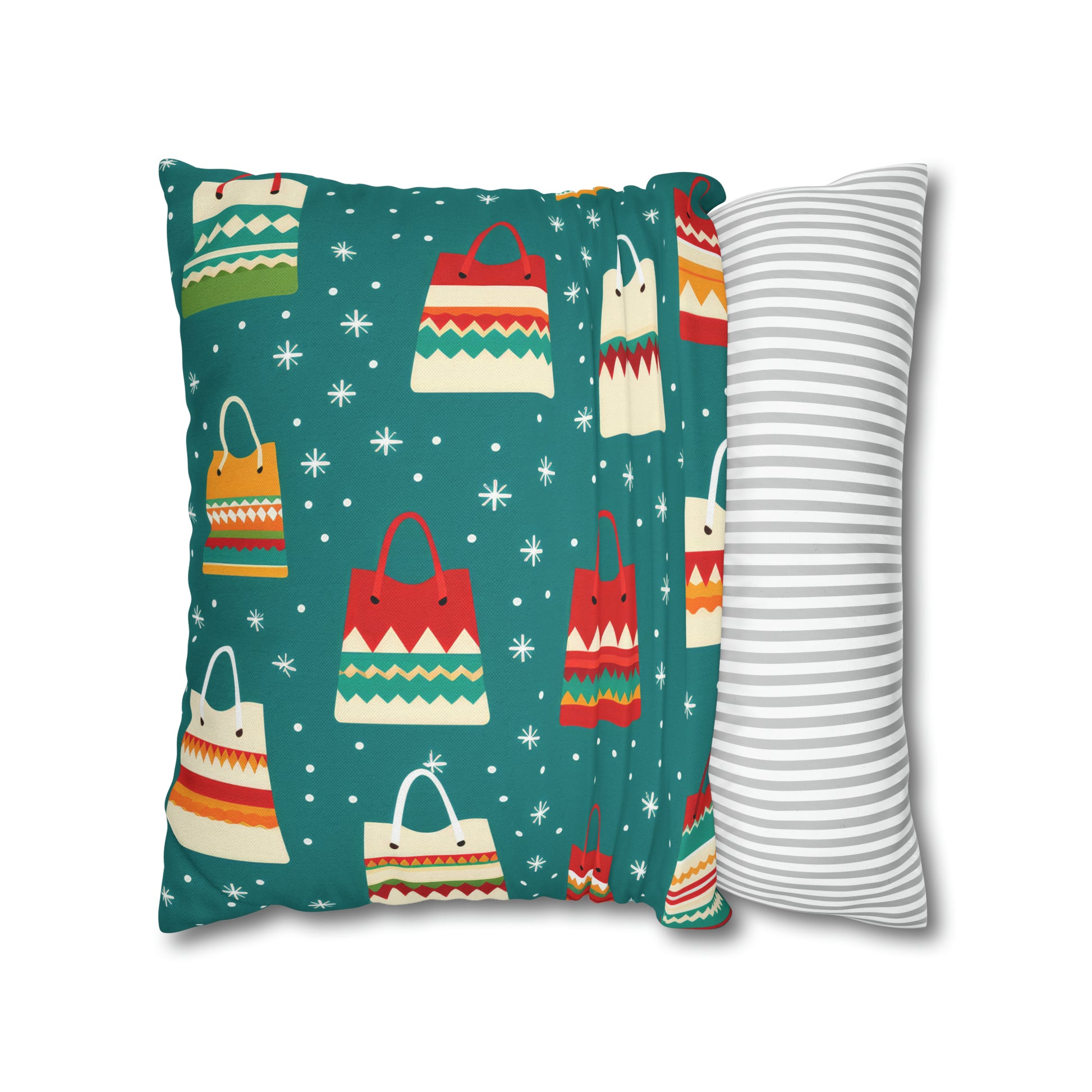 Holiday Shopaholic Gift Pillowcase, Add to Cart Pillow Case, Holiday Shopping Pillow Cover, Holiday Gift    - HolidayShoppingFinds