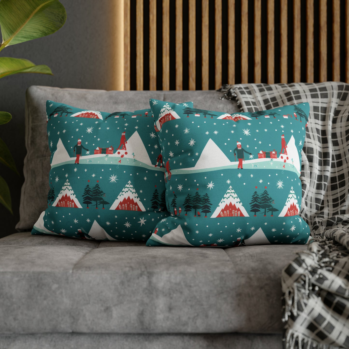 Winter Wonderland Pillowcase Holiday Cabin Snowy Mountain Pillow Décor, Holiday Gift    - HolidayShoppingFinds