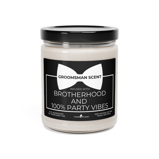 Groomsman Proposal, Wedding Groomsman Candle Gift (A) Clean Cotton 9oz  - HolidayShoppingFinds