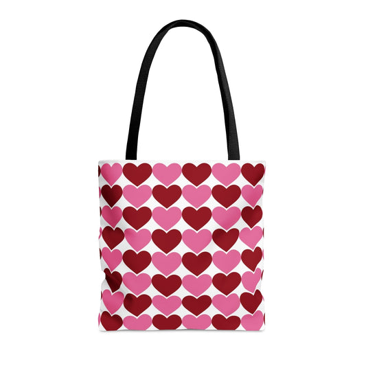 Red & Pink Hearts Tote Bag, Valentine's Handbag, Valentine's Day Gift for Her Medium   - HolidayShoppingFinds