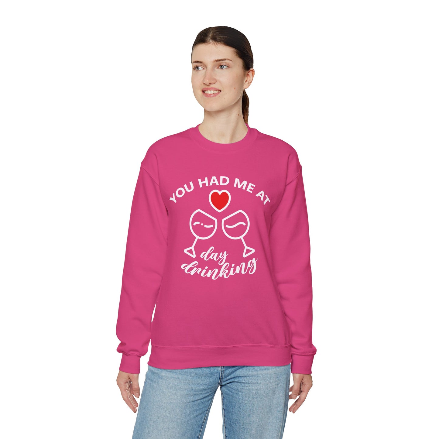 You Had Me at Day Drinking Valentines Day Sweatershirt    - HolidayShoppingFinds