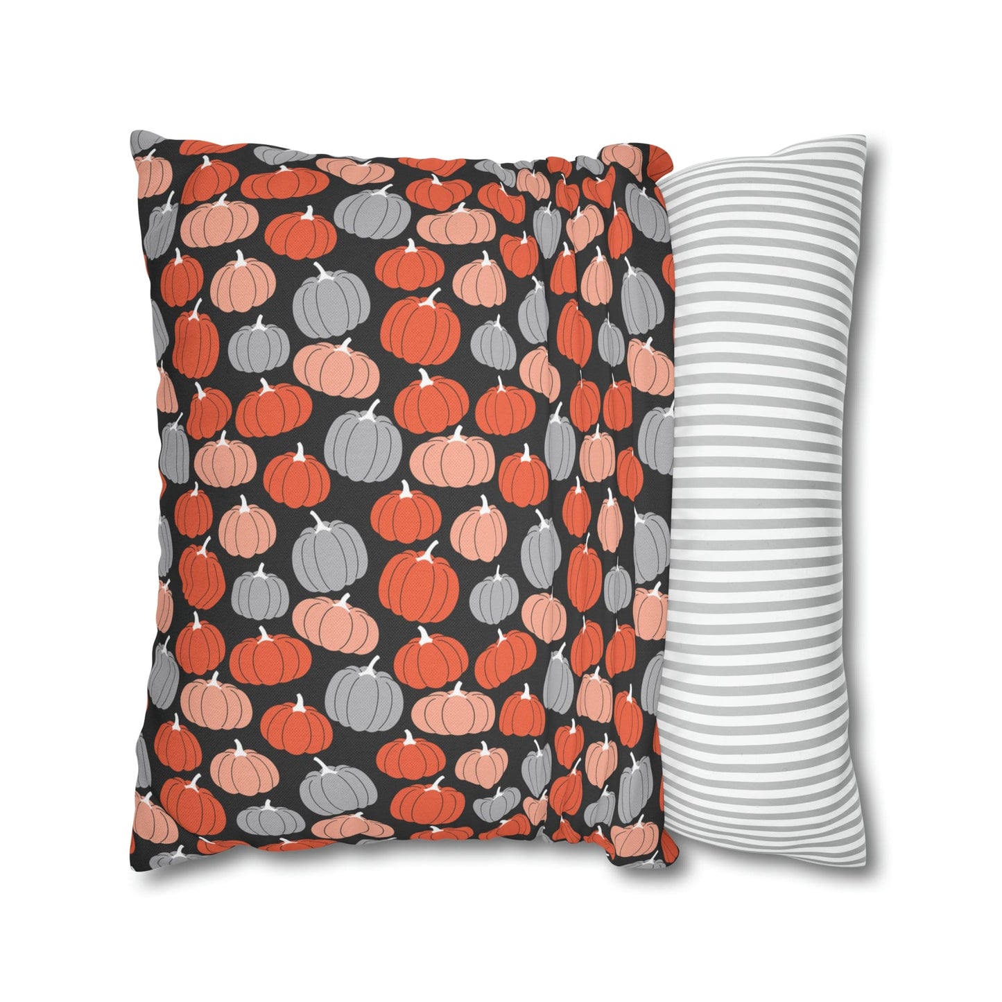 Pumpkins Square Pillow Case Throw Cover, Fall Accent Pillow    - HolidayShoppingFinds