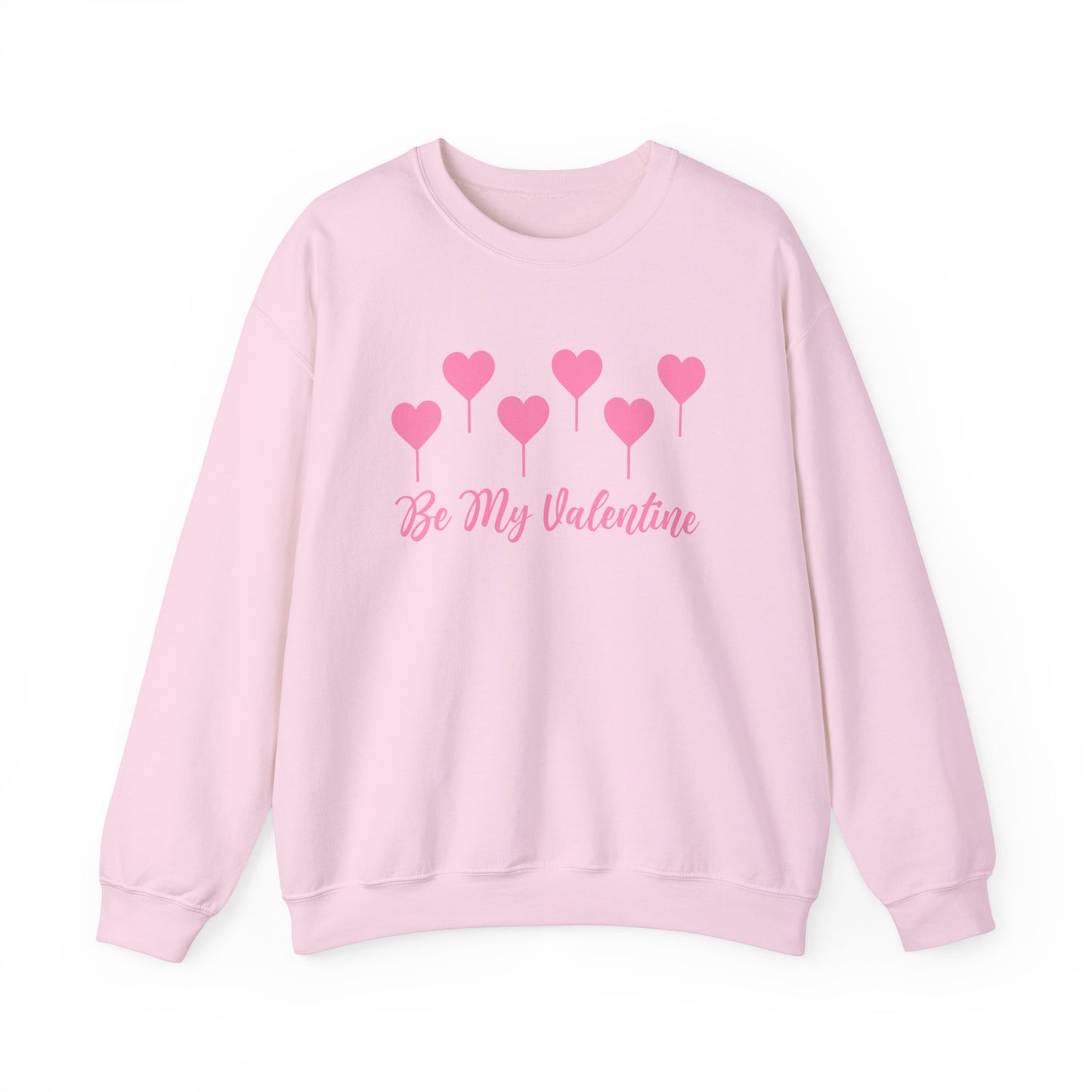 Be My Valentine Sweatshirt, Hearts Lollipop Perfect Gift for Couples S Light Pink  - HolidayShoppingFinds