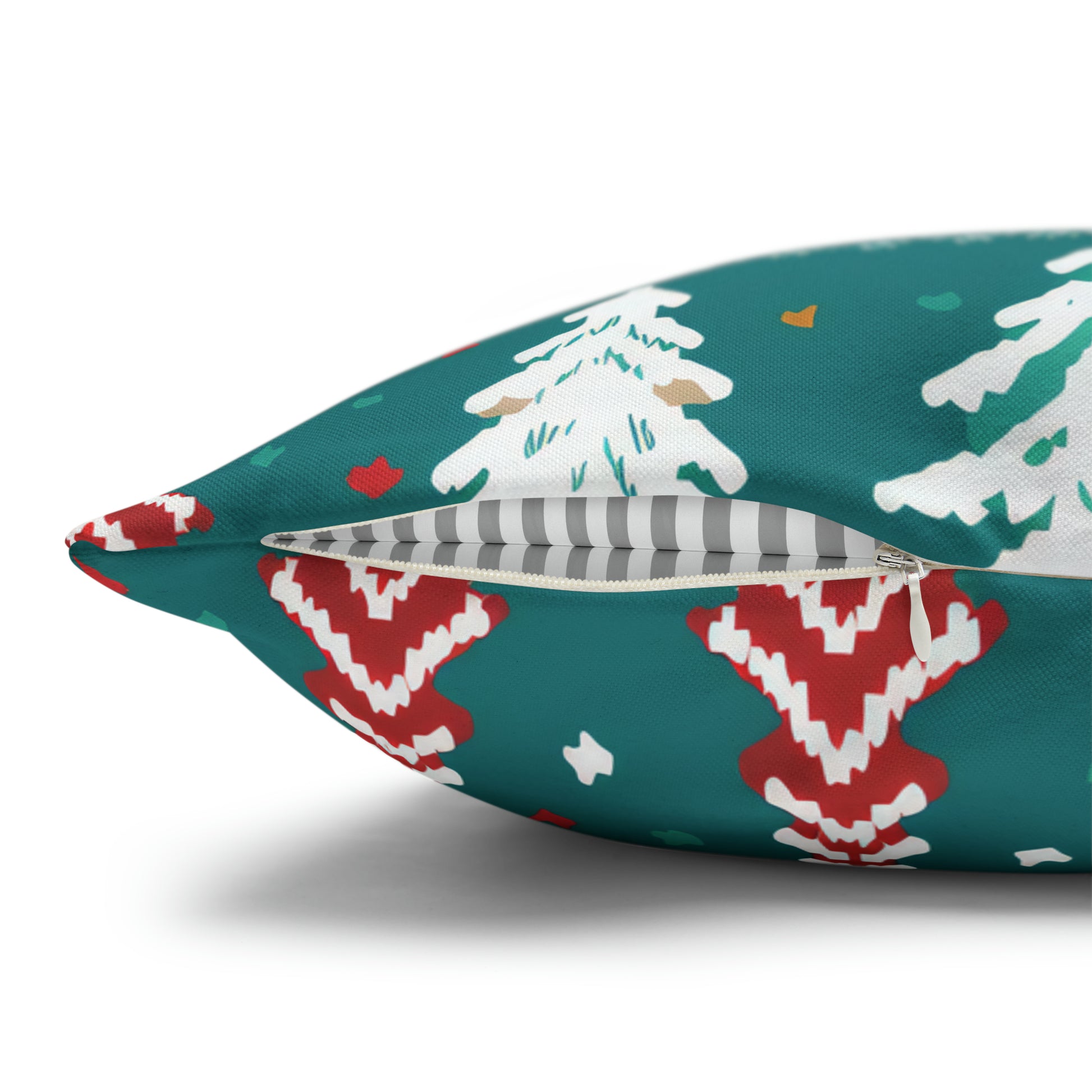 Winter Roadtrip Pillowcase, Snowy Car Teal Pillow Case Cover Vehicle-Themed Cushion Throw    - HolidayShoppingFinds