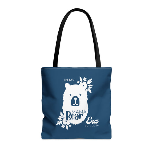 Personalized In My Mama Bear Era Tote Bag Blue, Gift For Mom Medium   - HolidayShoppingFinds