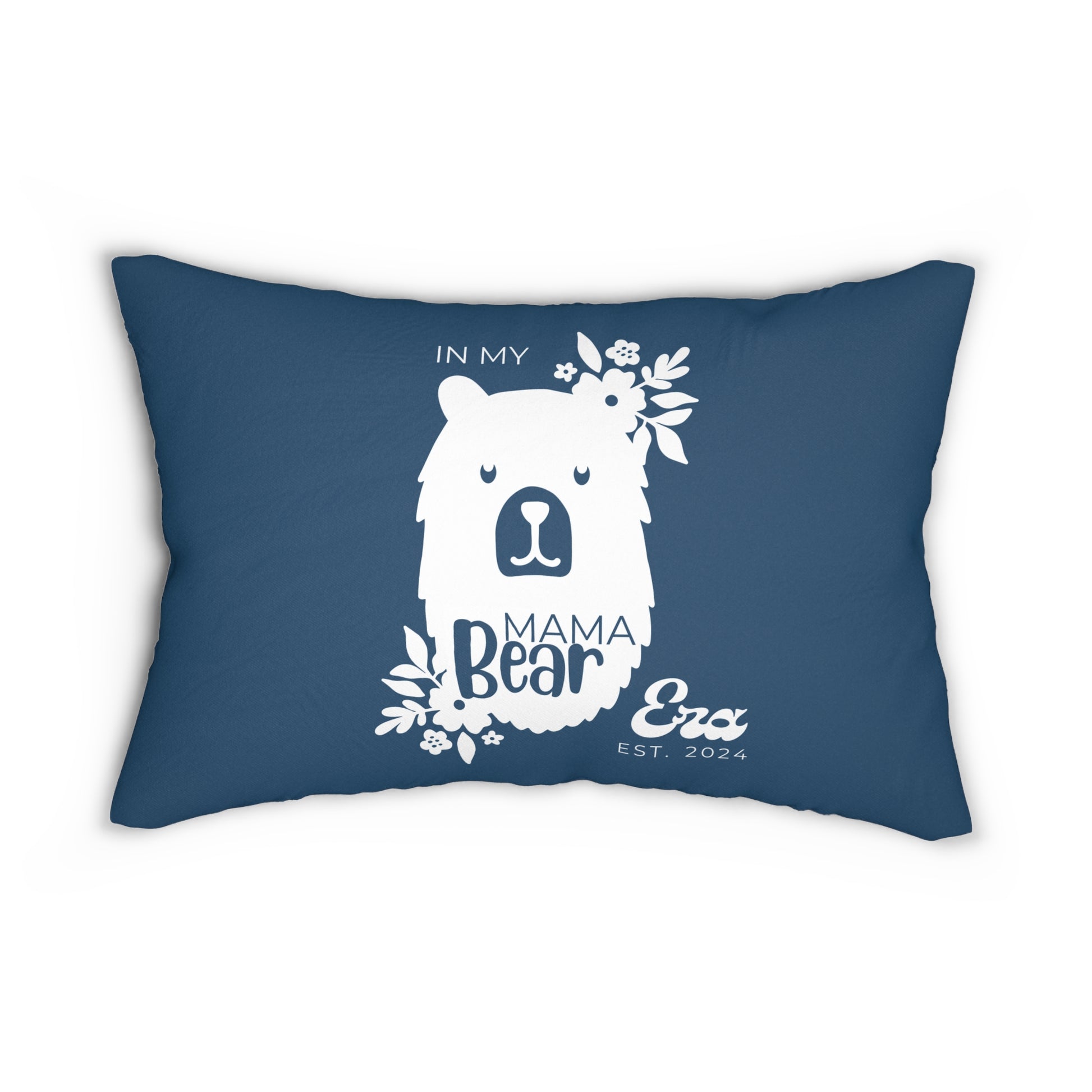 Personalized In My Mama Bear Era Lumbar Pillow Blue, Gift for Mom    - HolidayShoppingFinds